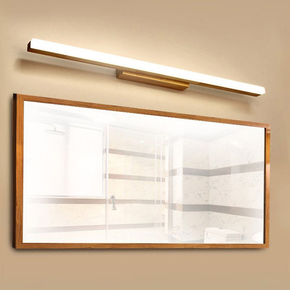 Cunodim Classic Wood Stretchable Mirror Vanity Bathroom Wall Lamp