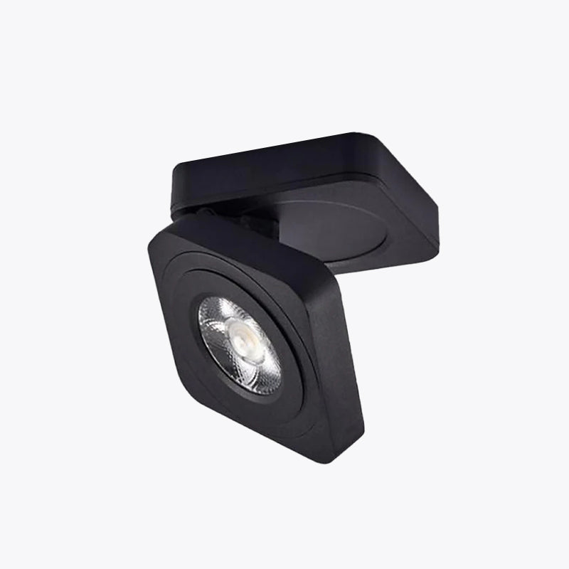 Copebul Modern Adjustable Square Ceiling Light Spotlight, Black/White