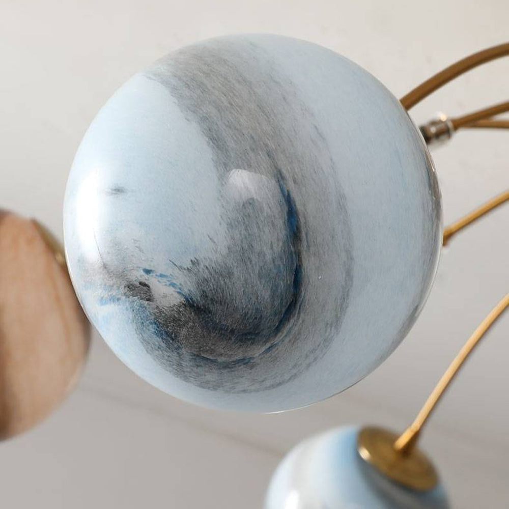 Zomovir Modern Planet Flush Mount Ceiling Light, Living Room