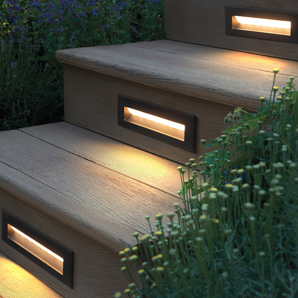Calvorn Step Light Modern Rectangular Black Outdoor-Relic Pieces