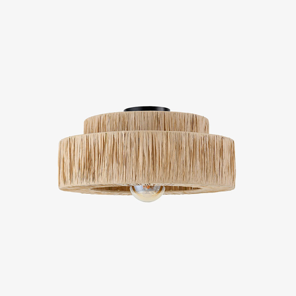 Navomar Rustic Boho Rattan Pendant Light, 3 Style