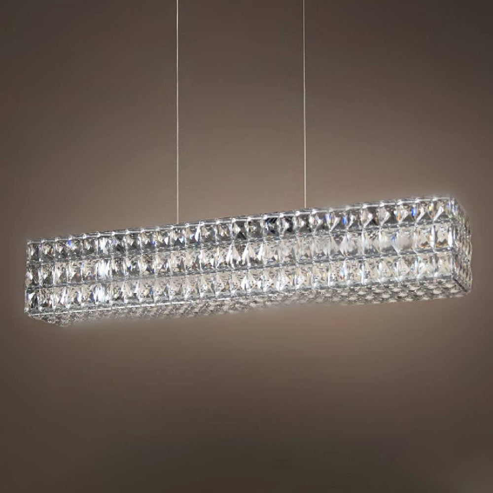 Nosomen Rectangular Luxury Crystal Chandelier, 2 Colour