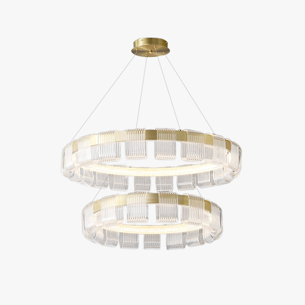 Maguvot Modern Ring Pendant Light, White/Gold