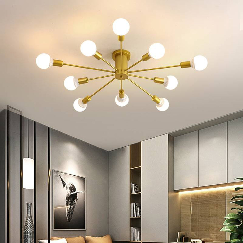 Koledal Modern Simple Flush Mount Ceiling Light, 6/8/10 Heads