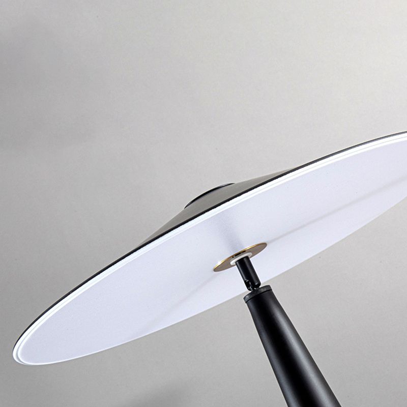 Tasover Modern Saucer Shaped Metal Floor Lamp,Black