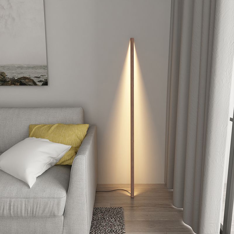 Keruras Minimalist Linear Nature Wooden Floor Lamp