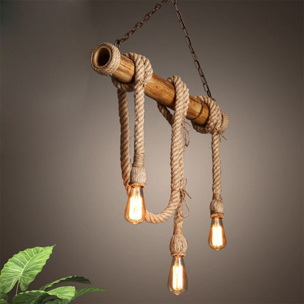 Segasad Vintage Retro Resin Pendant Light, flaxen
