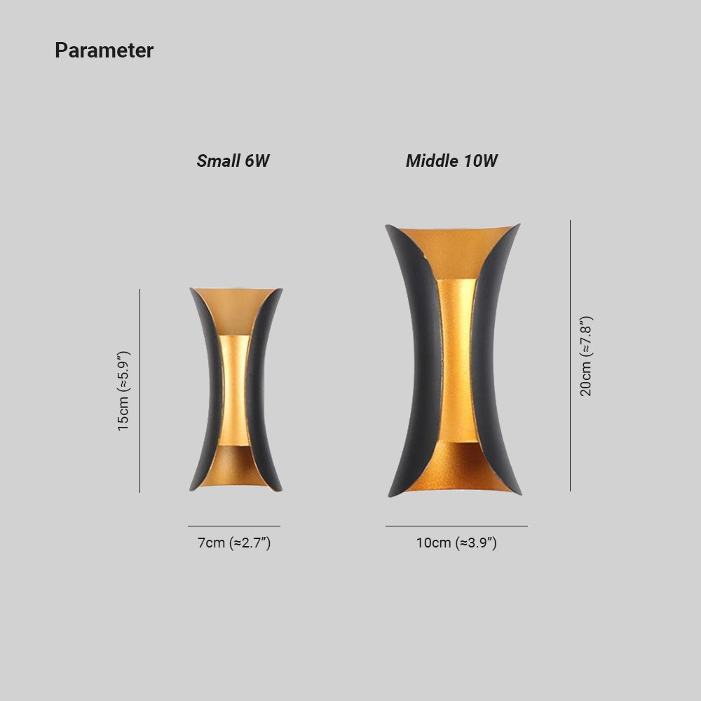 Calyxor Wall Lamp Curved Outdoor Wall Mounted LED-Relic Pieces