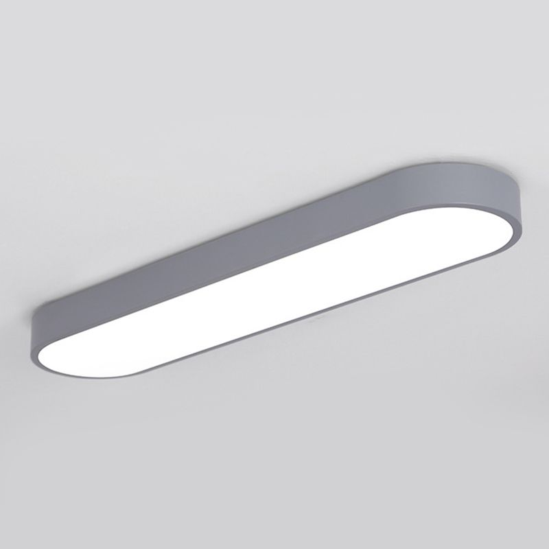 Tinipod Oval Flush Mount LED Ceiling Light, Black/White/Grey/Gold