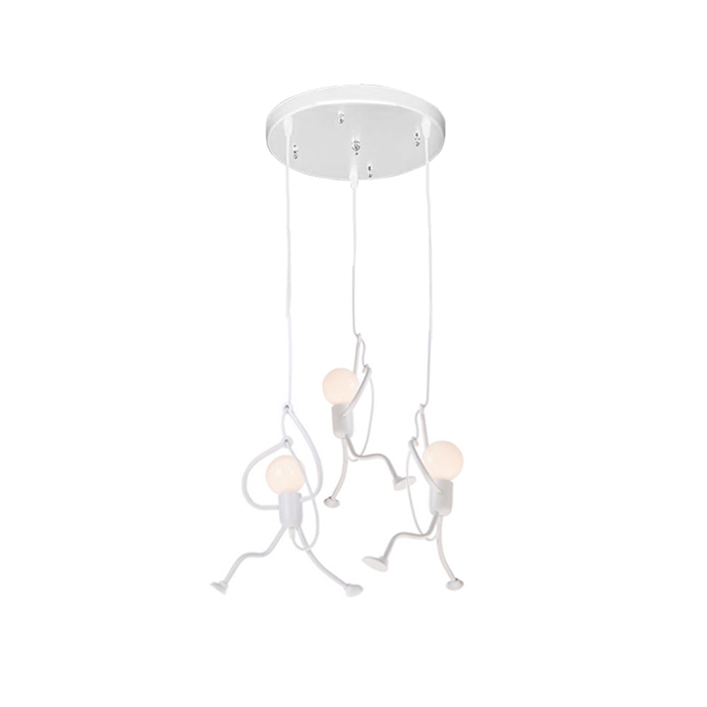 Esi Retro Modern Iron Man Pendant Light, Black-Relic Pieces