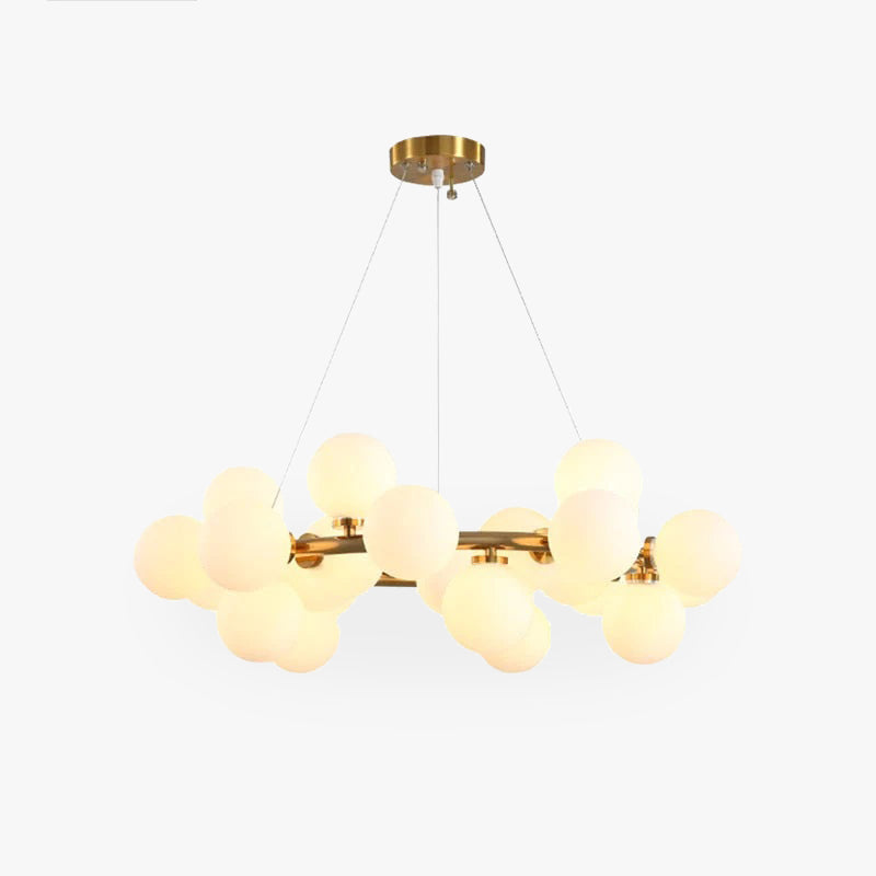 Cogamom Bass Glass Bubble Golden Chandelier