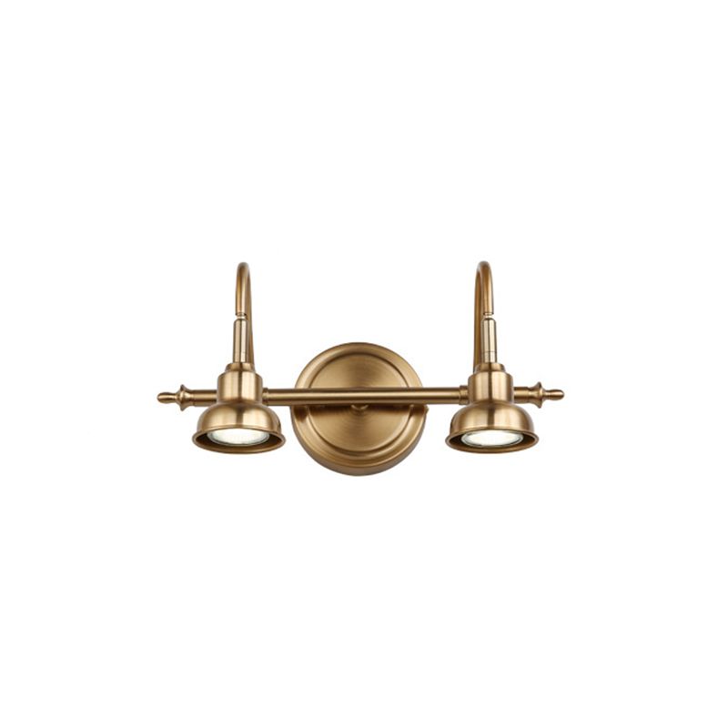 Zesopot Vintage Round Arc Vanity Wall Lamp, Gold, Bedroom