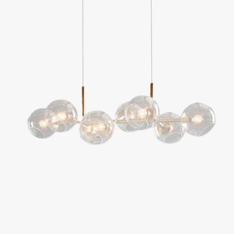 Copates Modern Glass Globe Bubble Pendant Light Black/Gold