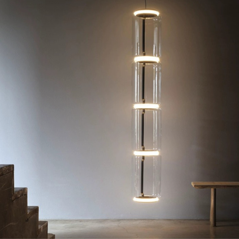 Kanedum Minimalist Combination Glass Pendant Light, Clear