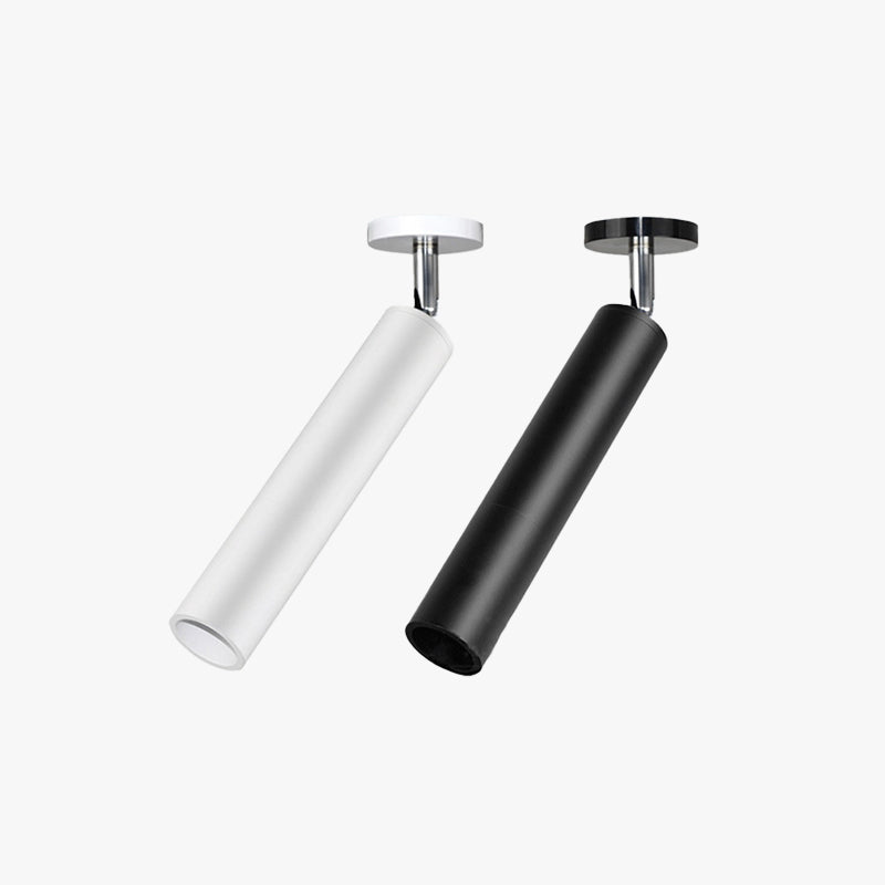 Nulures Modern Long Tube Spotlight, Metal, Black/White