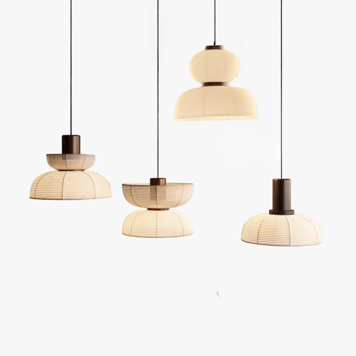 Janipam Retro Fabric & Metal Pendant Light, 2 Style