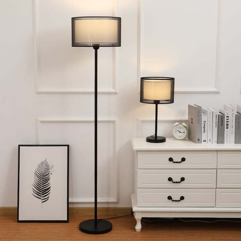 Dukotel Fabric Lampshade Table & Floor Lamp, 2 Colour
