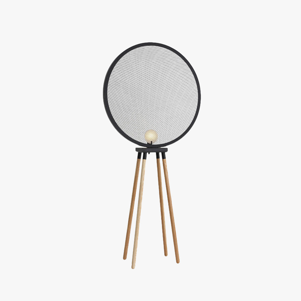 Kavubik Modern Design Minimalistic Floor Lamp, Metal & Wood