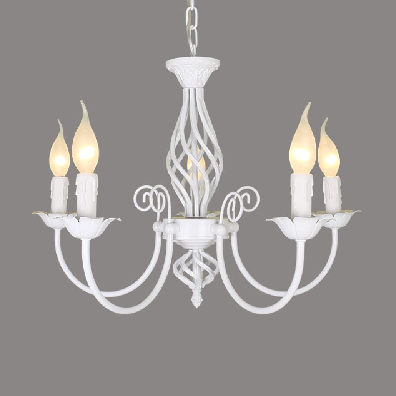 Wilakus Pendant Light Candle Retro, Metal/Glass, Black/White, Restaurant