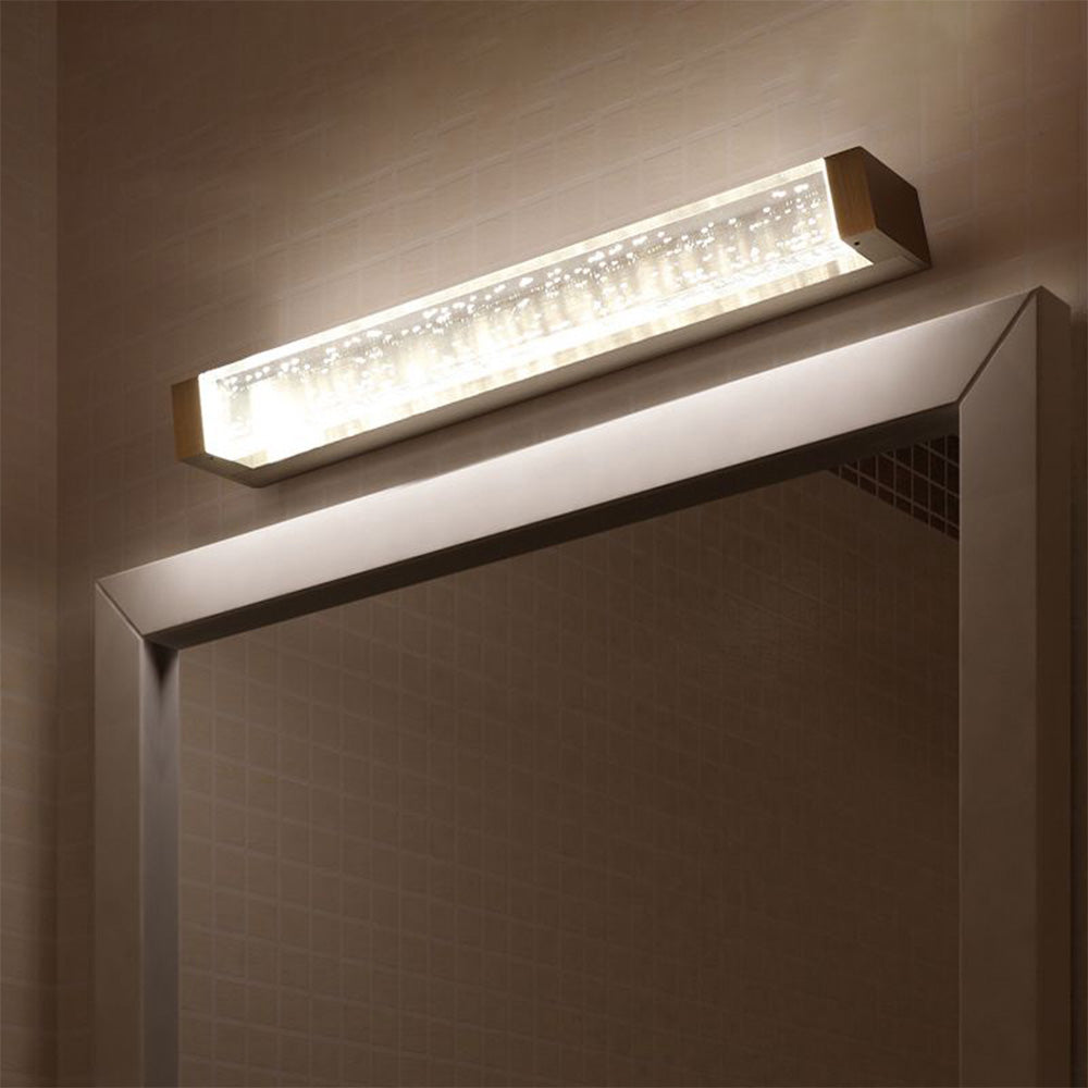 Wilogot Transparent Rectangular Mirror Front Vanity LED Wall Lamp, Bathroom