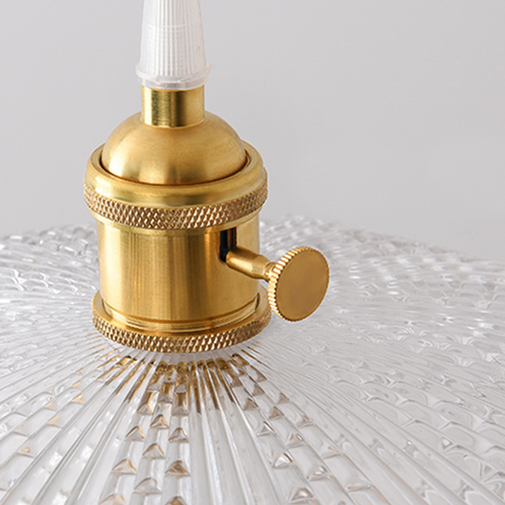 Ledivar Art Deco Blown Brass & Glass Pendant Light, 7 Styles
