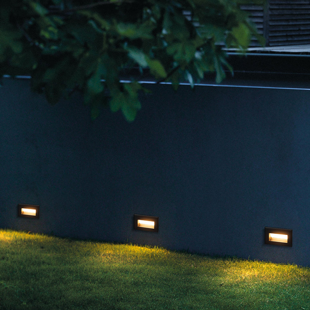 Calvorn Step Light Modern Rectangular Black Outdoor-Relic Pieces