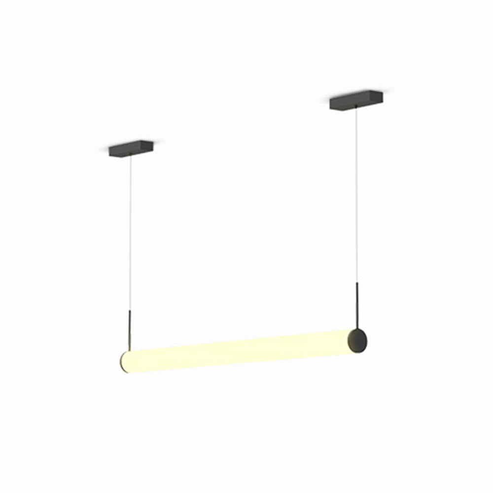 Lametal Modern Cylinder White Pendant Light, Metal/
