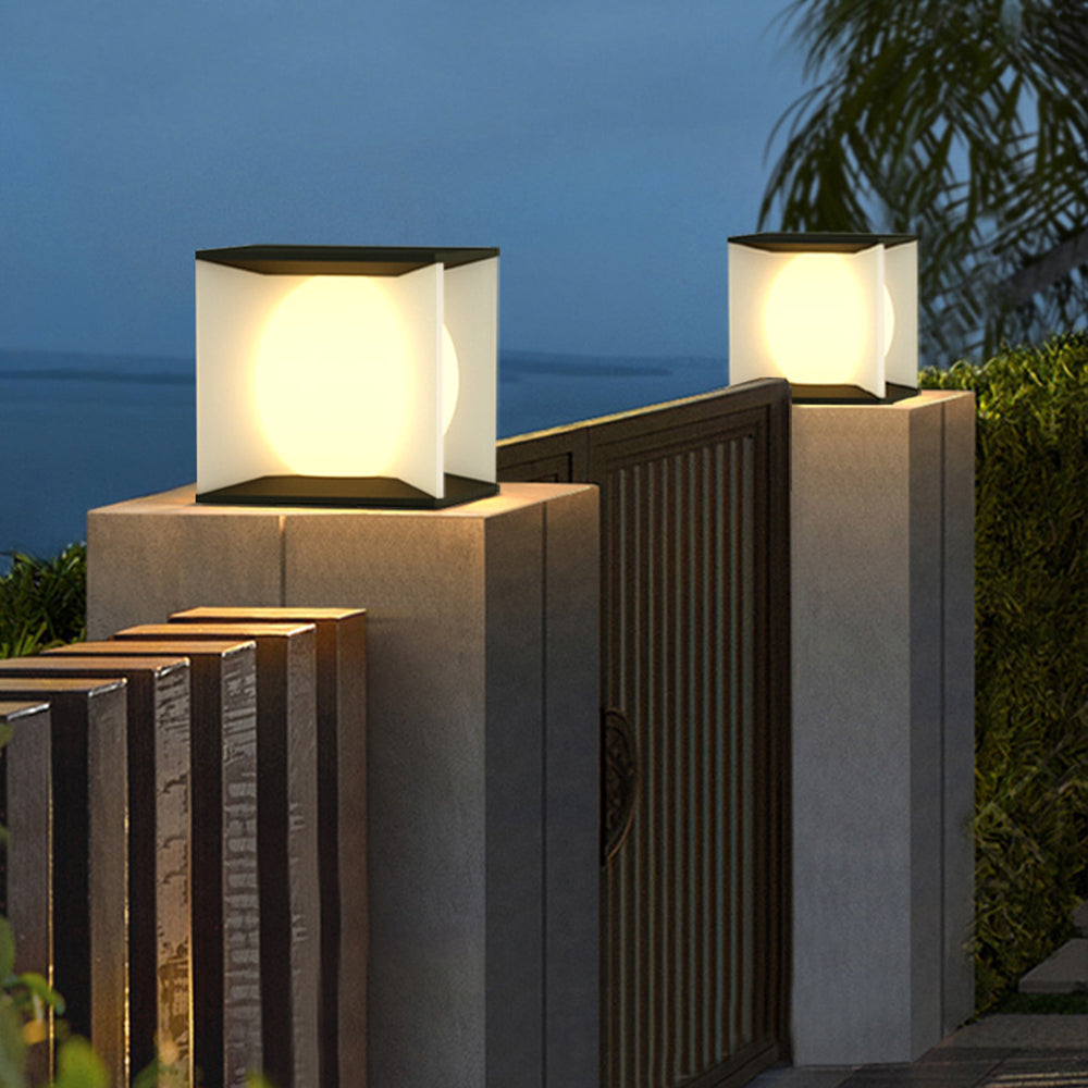 Sonotak Modern Moon Outdoor Pier-Mount Pillar Light