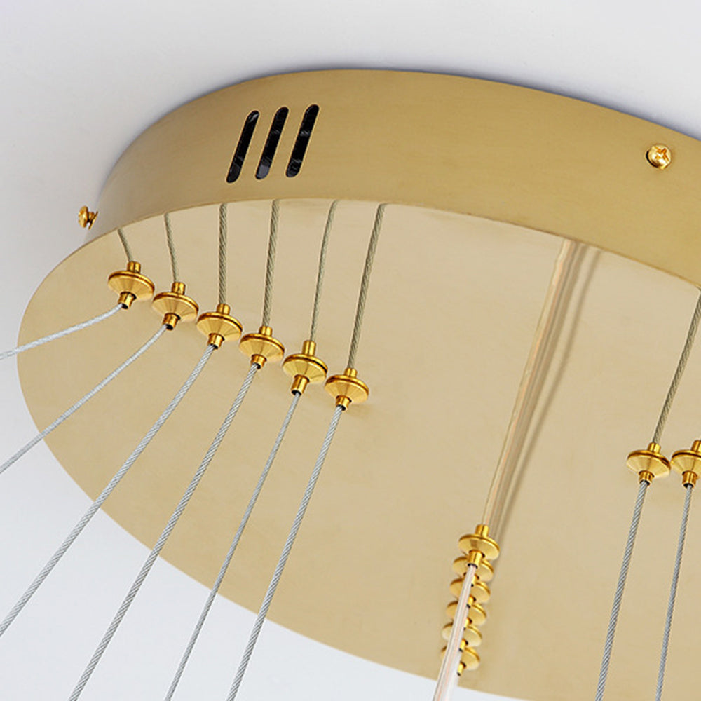Matukak Minimalist Ring Metal Pendant Light, Gold, Living Room
