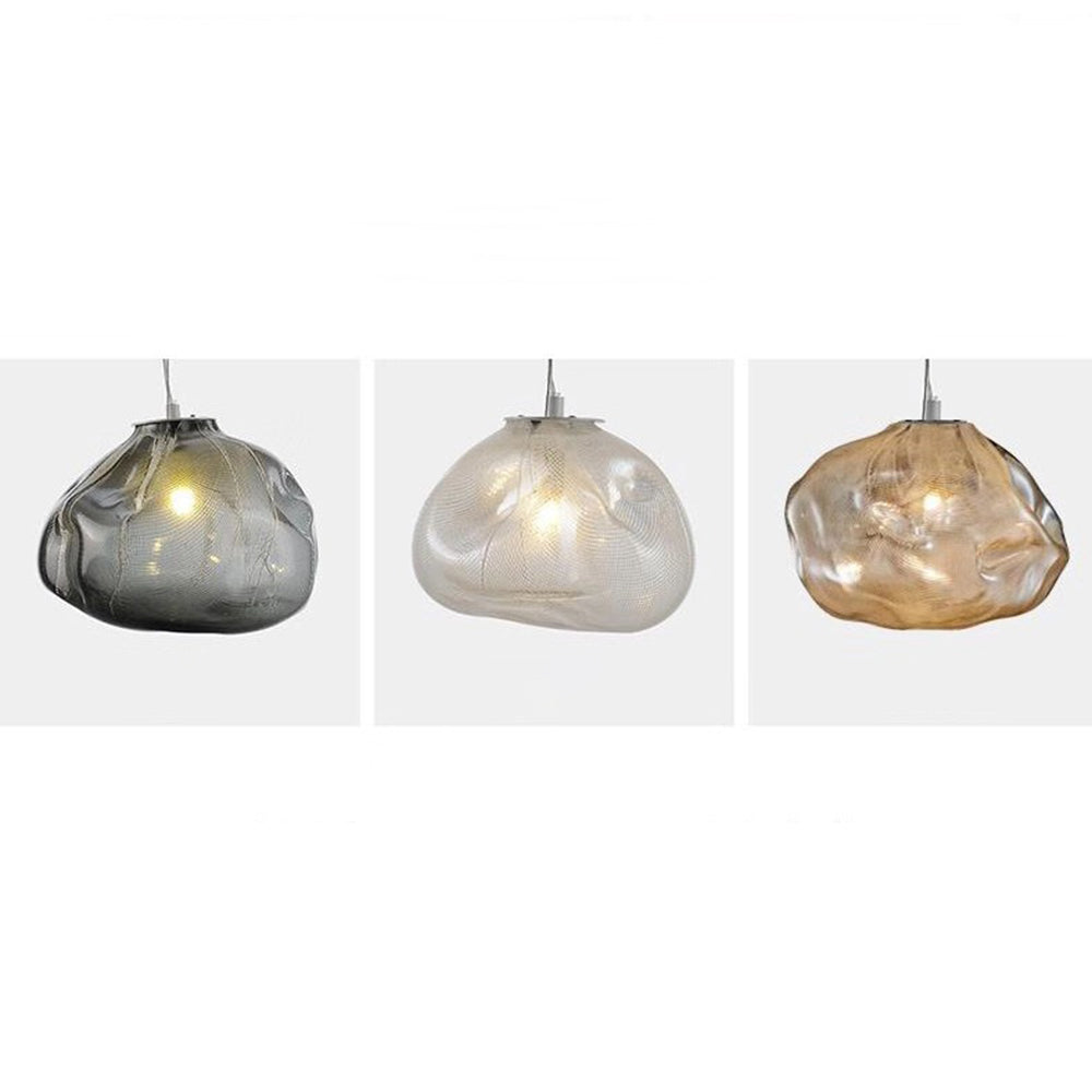 Colopuk Minimalist Spherical Glass Pendant Light, 3 Colour