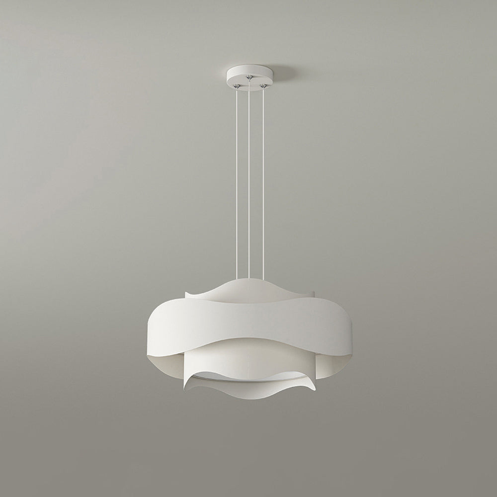 Gadedol Art Deco Flower Shape Pendant Light, White