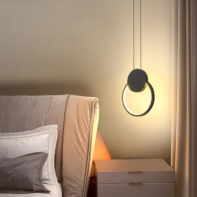 Kori Modern LED Pendant Light Black/White Living Room-Relic Pieces