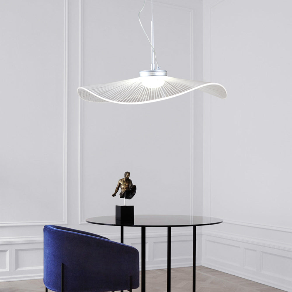 Wibilan Designer Lotus Leaf Shaped Metal Pendant Light,White