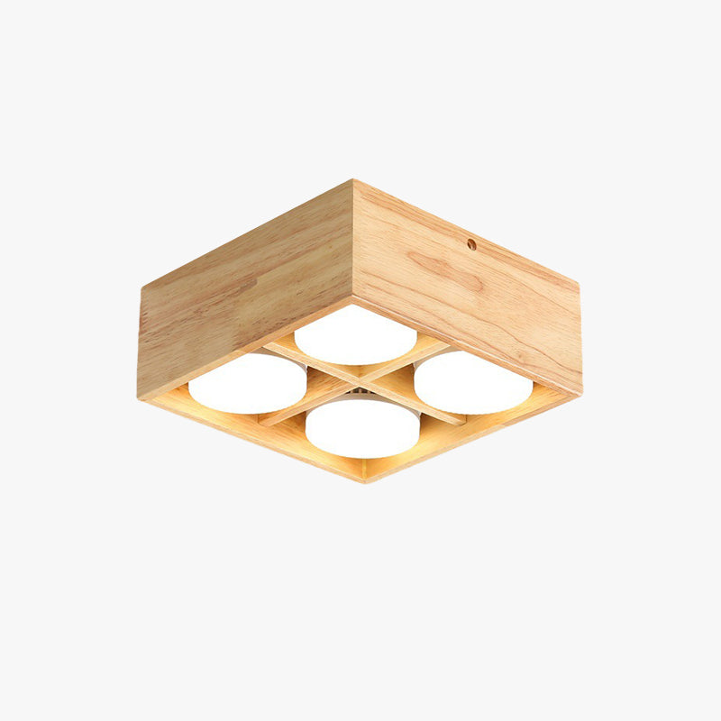 Budisim Ceiling Light No Main Light, Wood