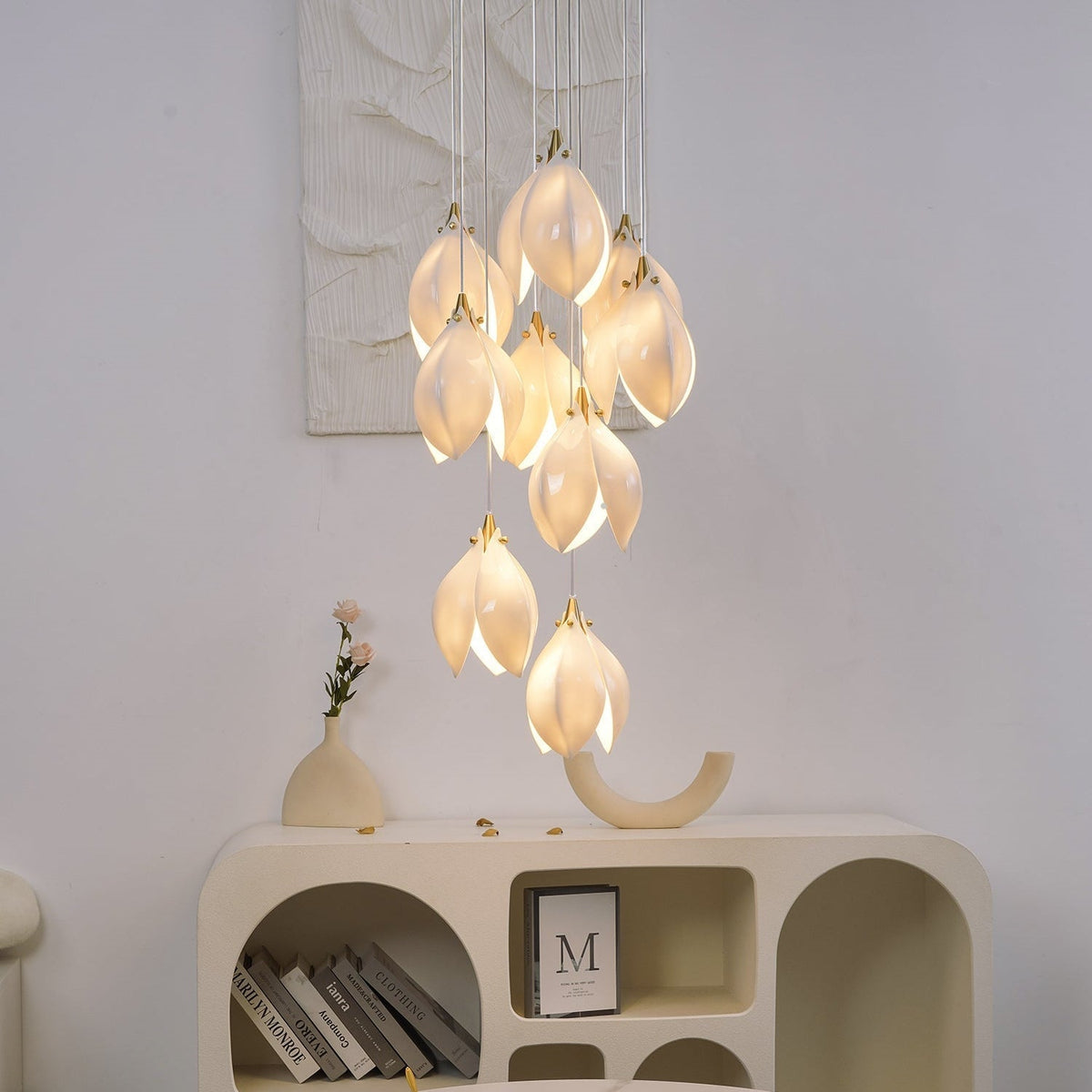 Bitopek Luxury Metal Ceramic Pendant Light Living Room Bedroom
