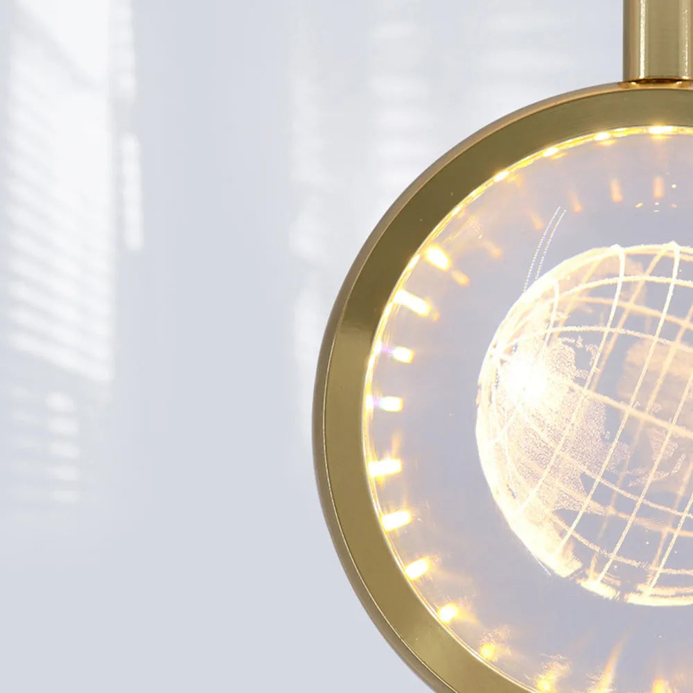 Jutisid Morden Spherical Metal Pendant Light, Gold