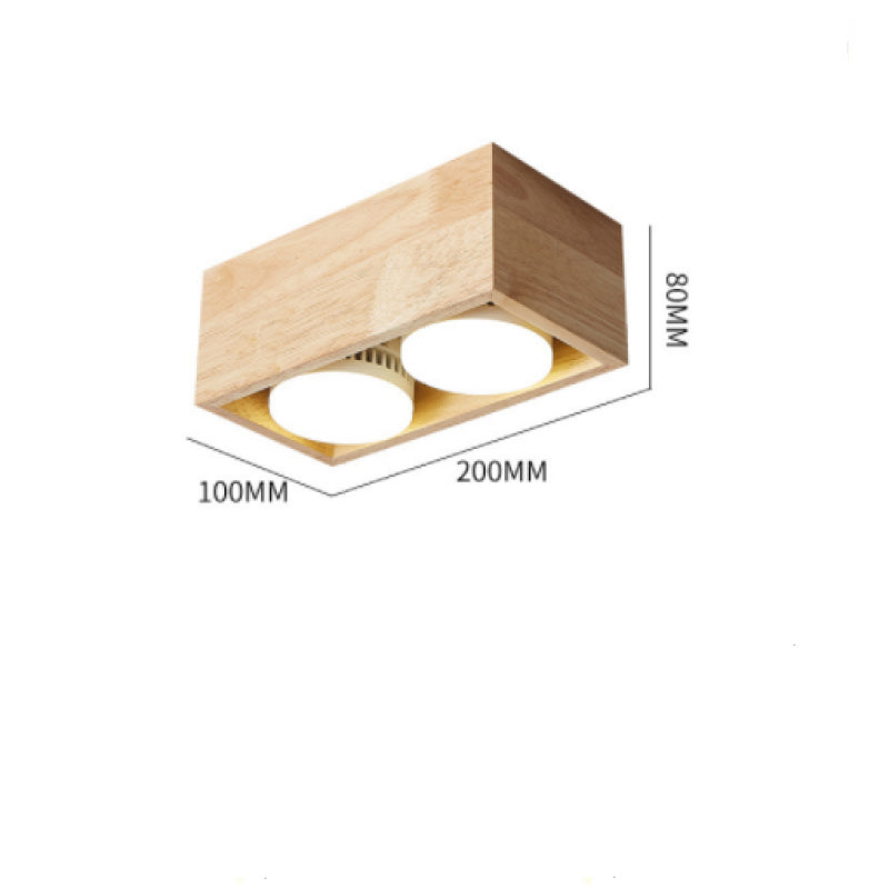 Budisim Ceiling Light No Main Light, Wood