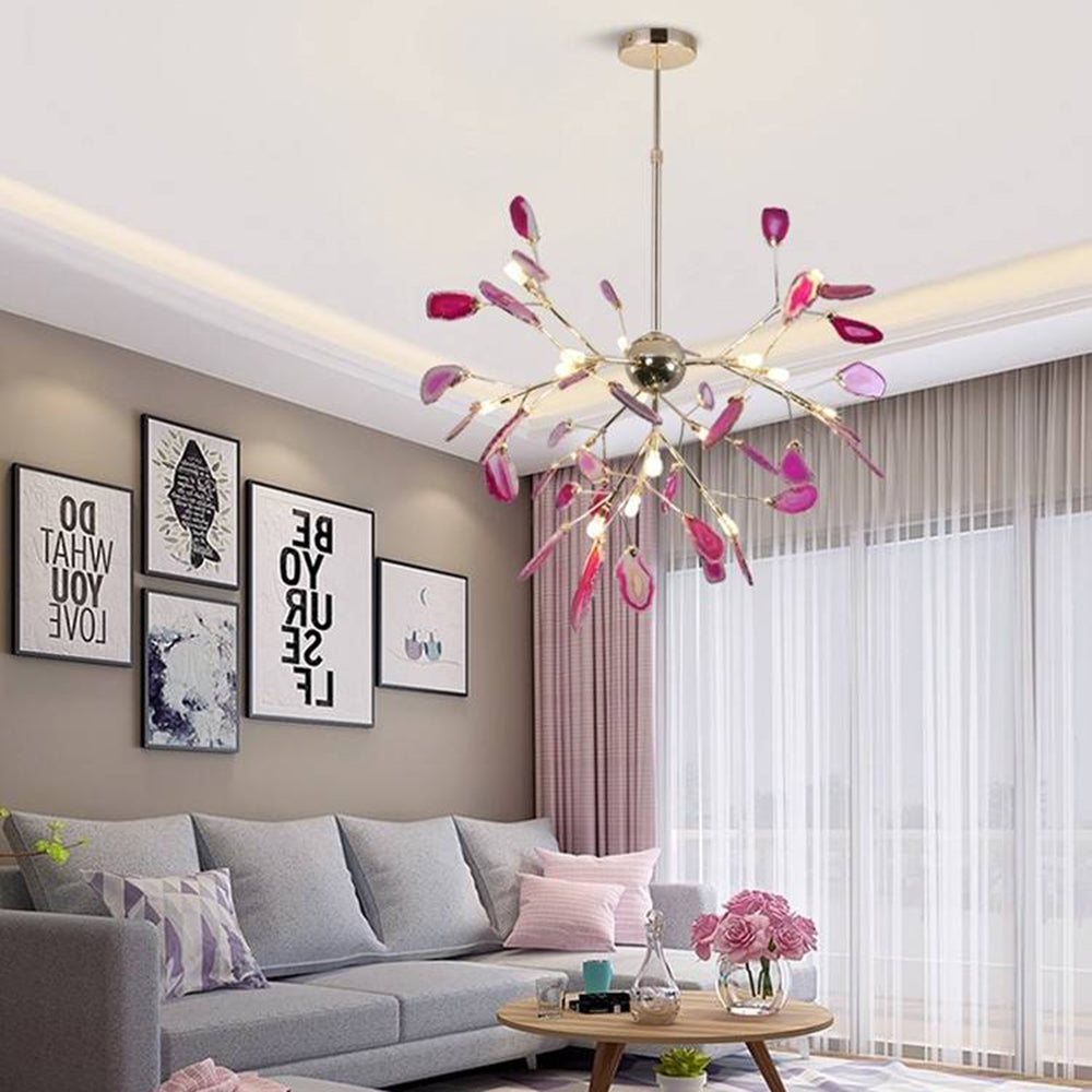 Sesodar Flower Branch Semi-flush Mount Ceiling Light, 4 Colour