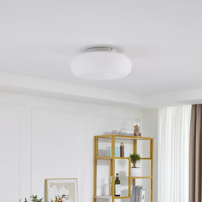 Bidubem Flush Mount Ceiling Light Modern, Metal/, White, Bedroom