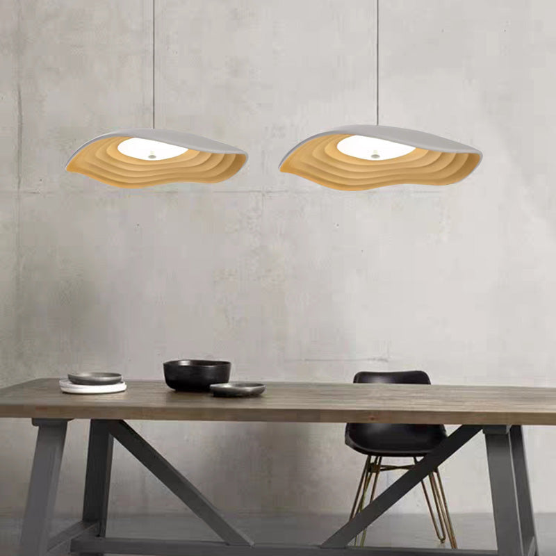 Mesumad Wabi-Sabi Resin LED Pendant Light, White/Orange/Black