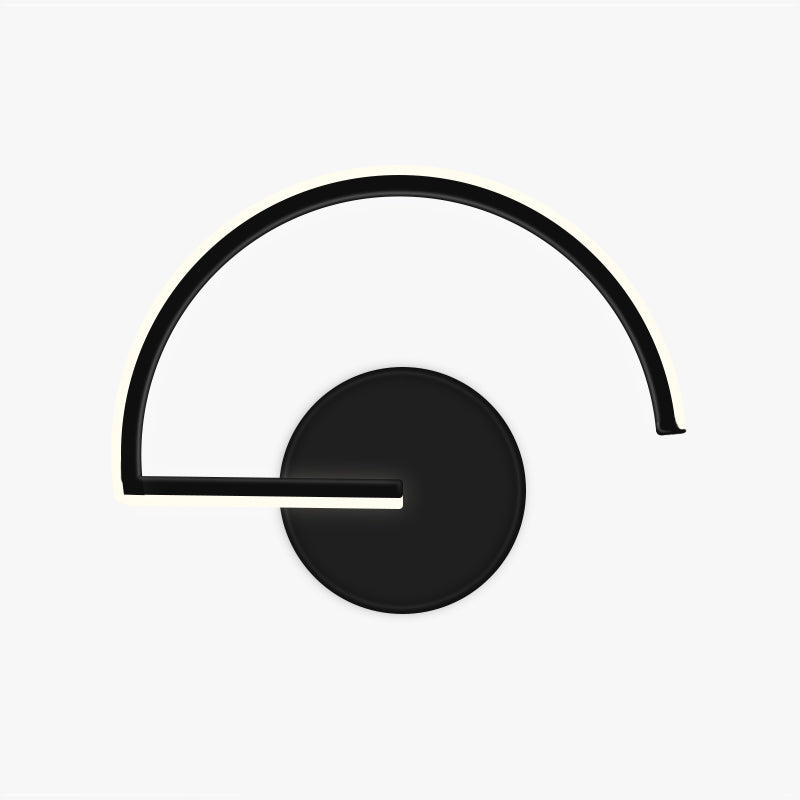 Kelimes Minimalist Linear Semicircular Metal Decor Wall Lamp
