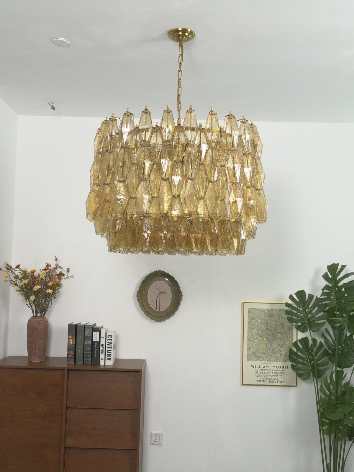 Sorrento Amber Drum Chandelier