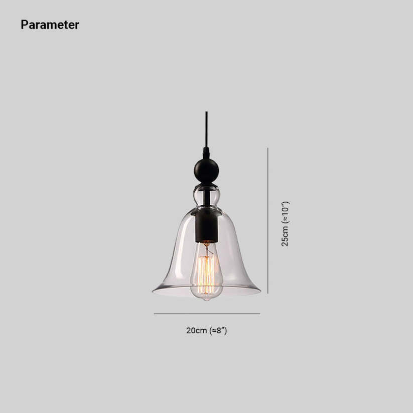 Foritode Vintage Industrial Bell Pendant Light