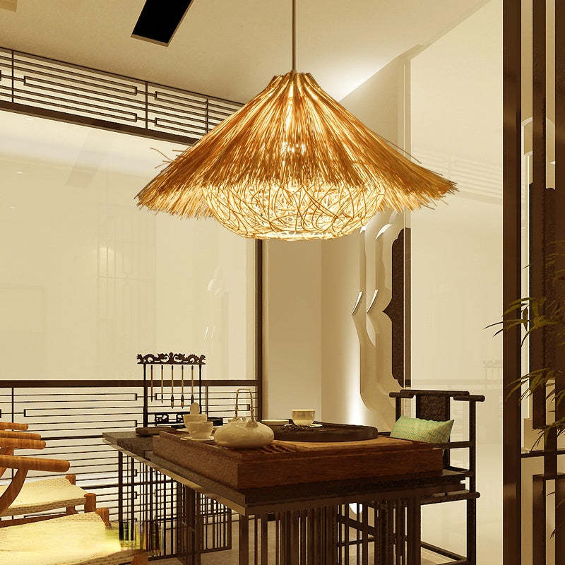 Mumidur Hand-Woven Rattan Modelling Pendant Light
