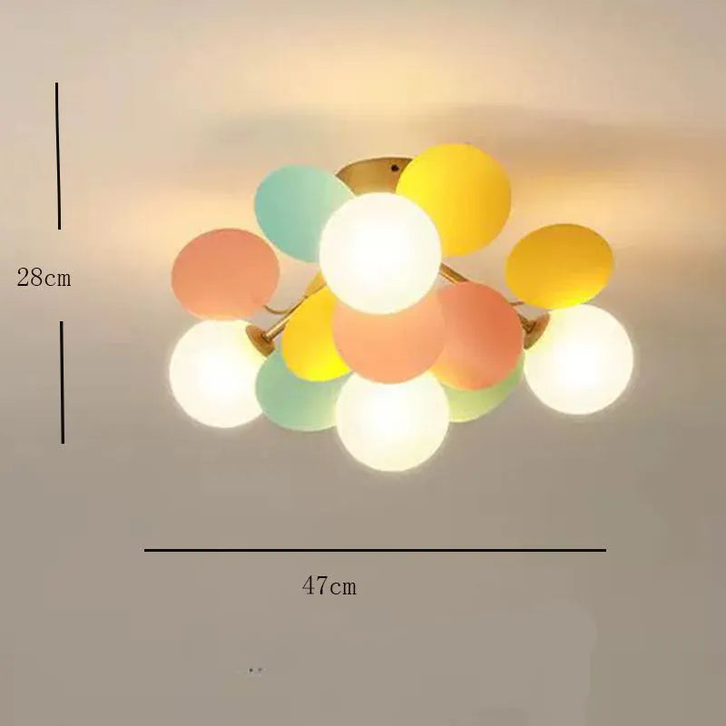 Binesik Modern Bubble Cluster Ceiling Light, Colorful