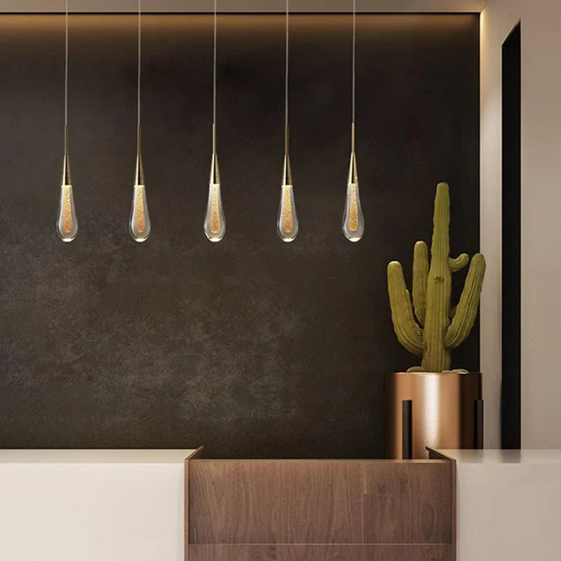 Orlith Pendant Light Gold Crystal-Relic Pieces