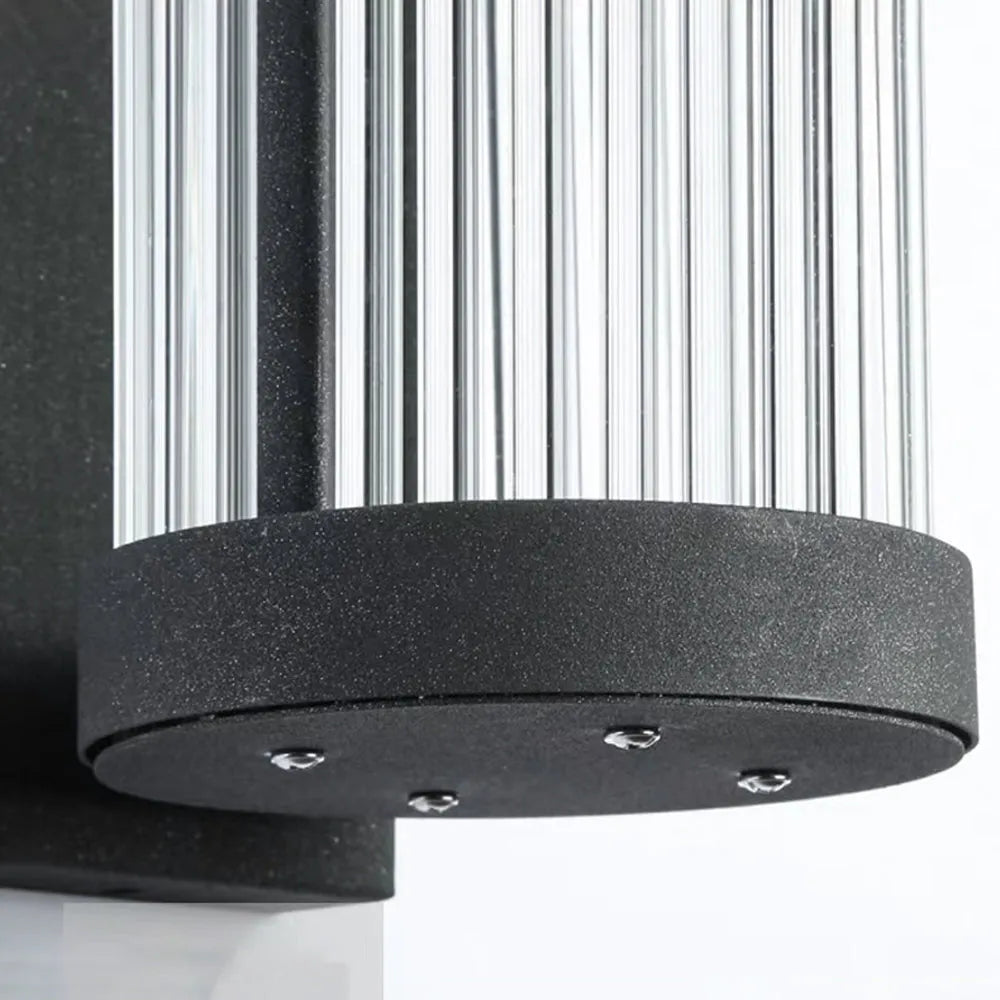 Seluno Wall Lamp Modern Semi-Cylindrical Outdoor Black-Relic Pieces