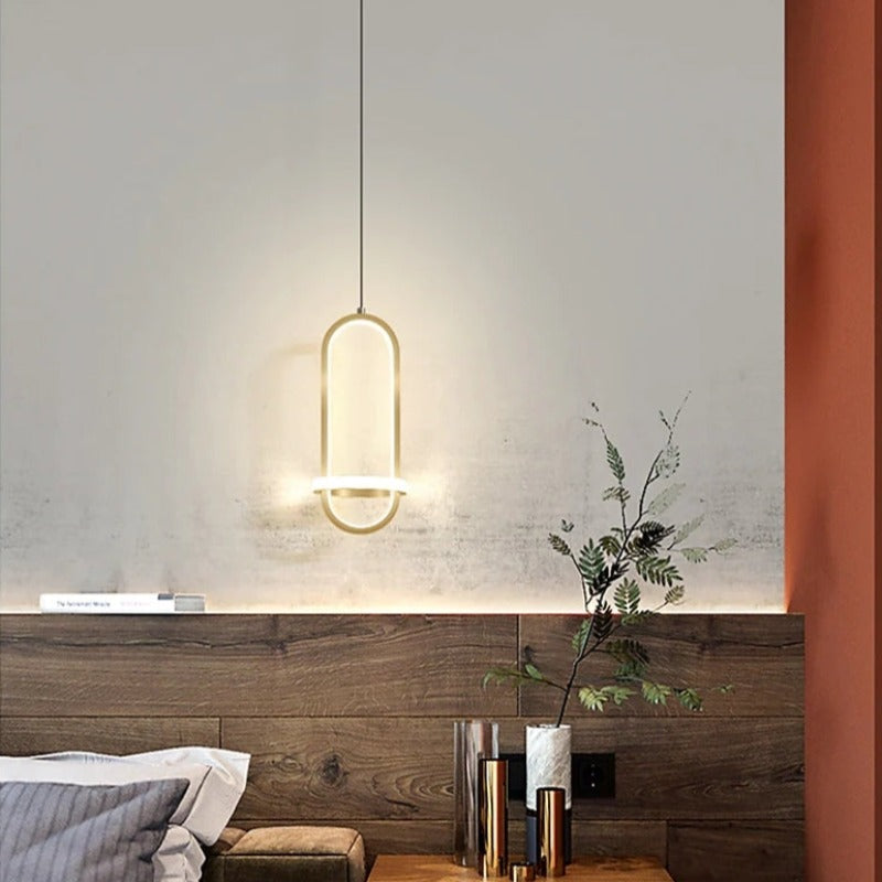 Bikelut Modern Minimalist LED Ring Pendant Light Bedsides