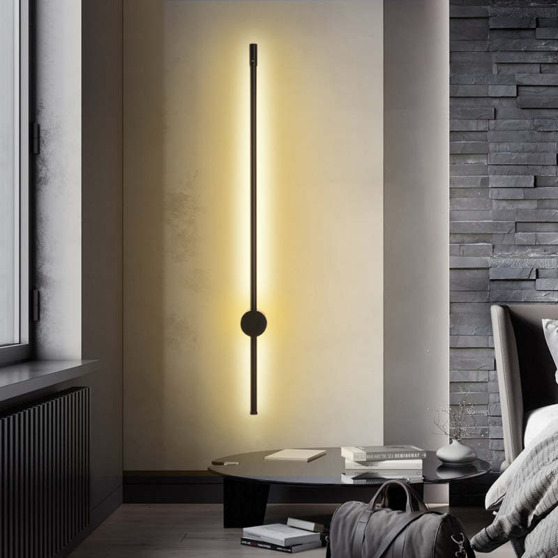 Genukot Modern Minimalist LED Wall Reading Lamp, Black