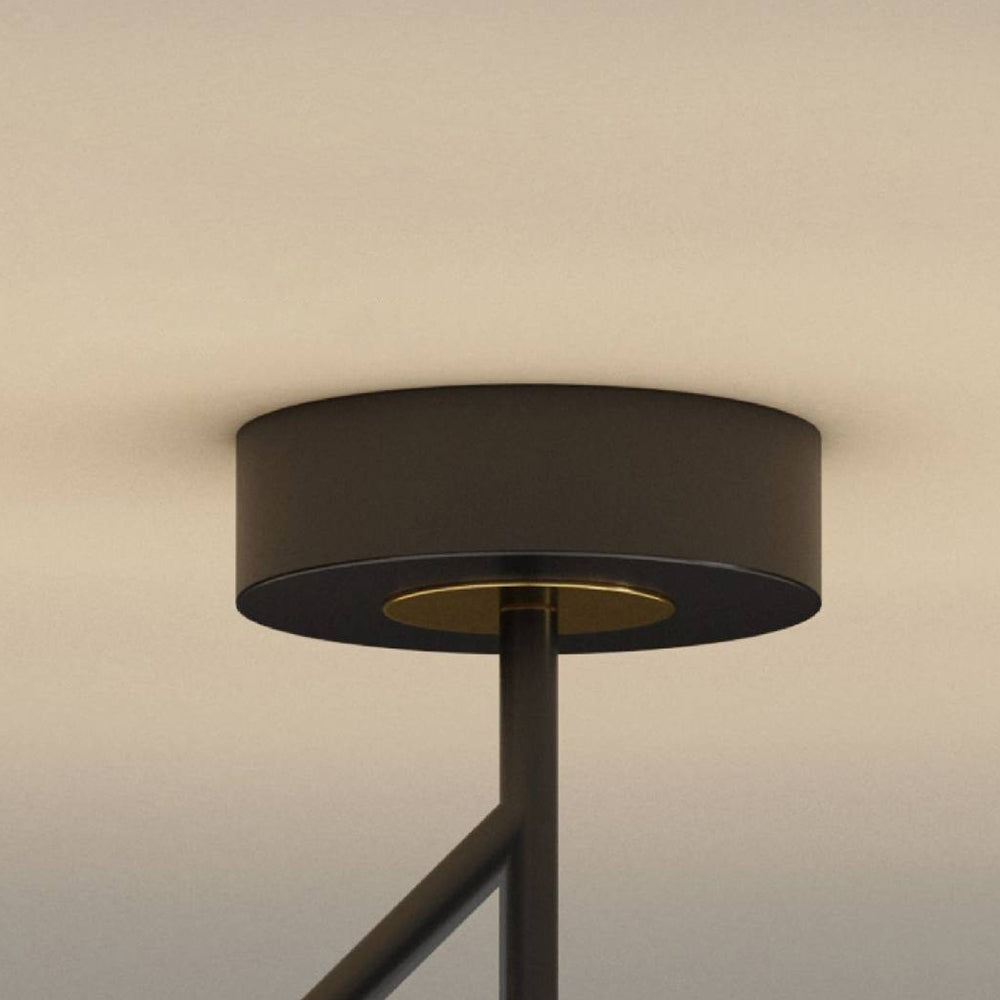 Resilak Semi-Flush Mount Ceiling Light, Gold & Black, 2 Style
